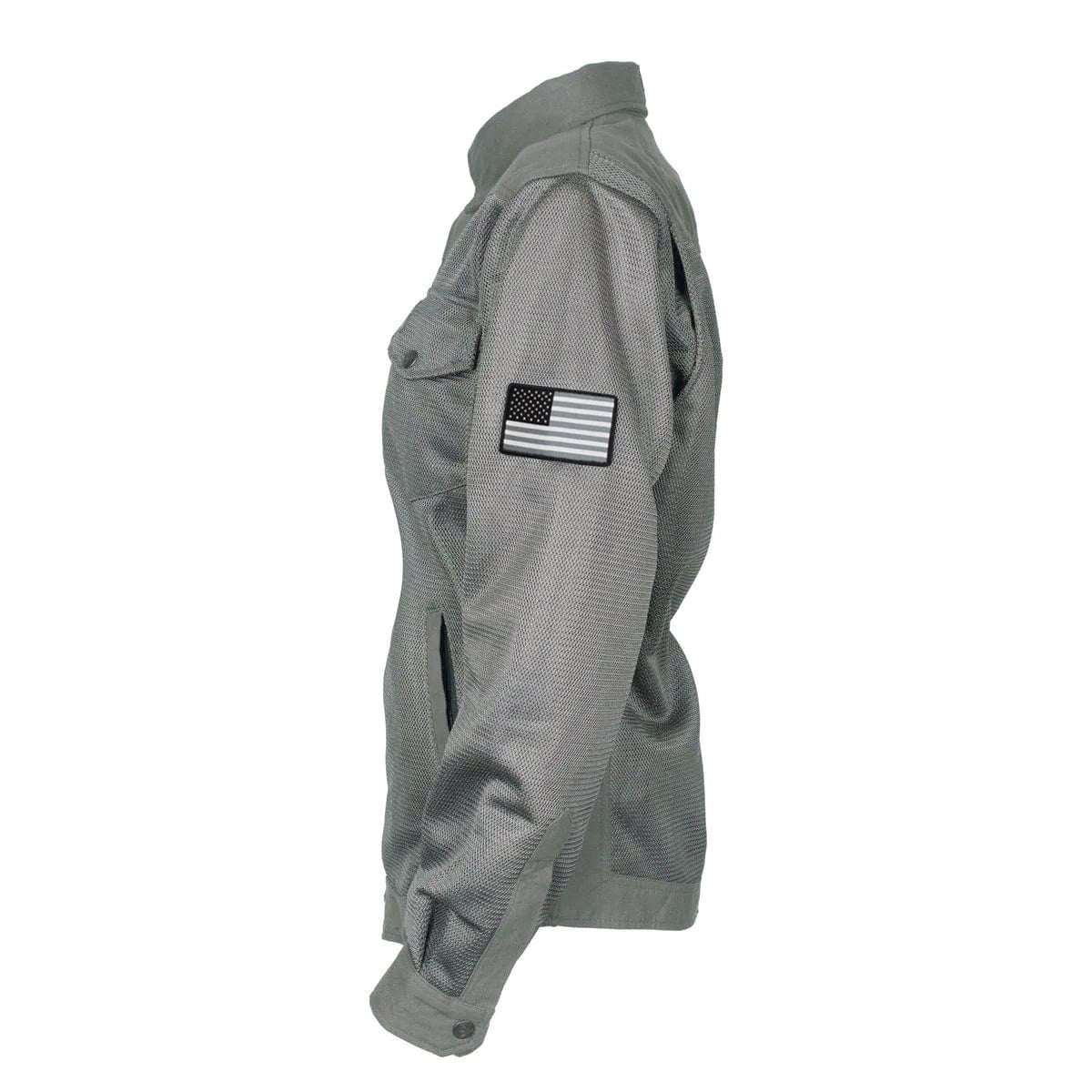 Protective Summer Mesh Shirt for Women - Grey Solid