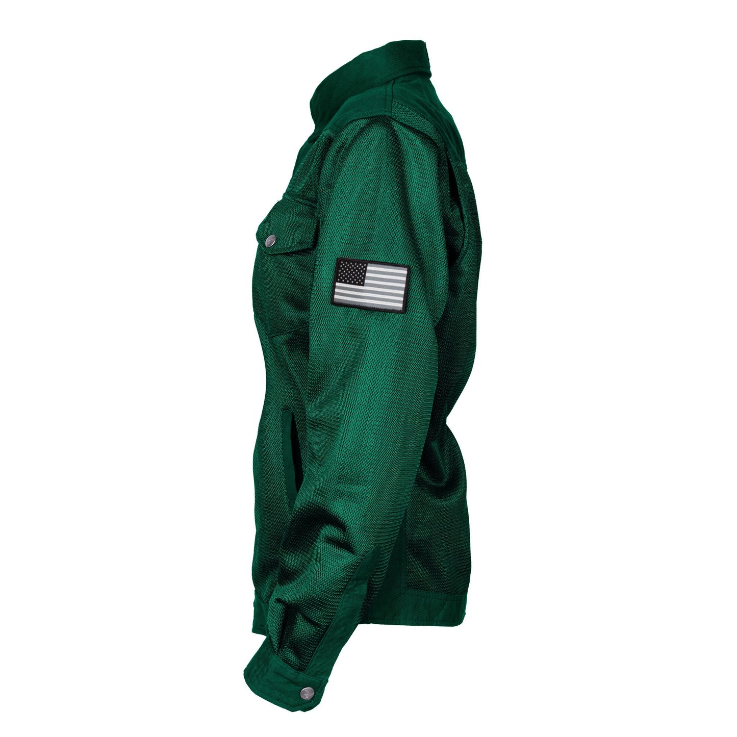 Protective Summer Mesh Shirt for Women - Dark Green Solid