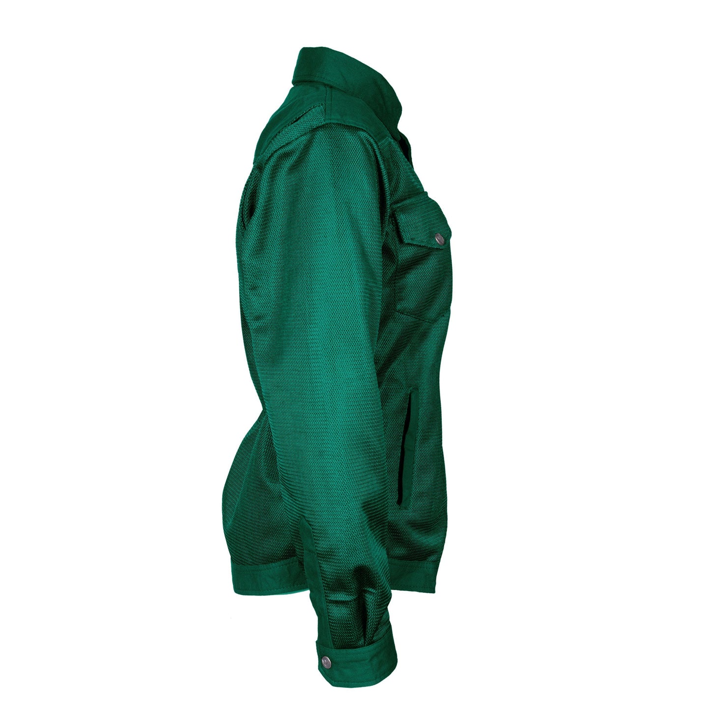 Protective Summer Mesh Shirt for Women - Dark Green Solid