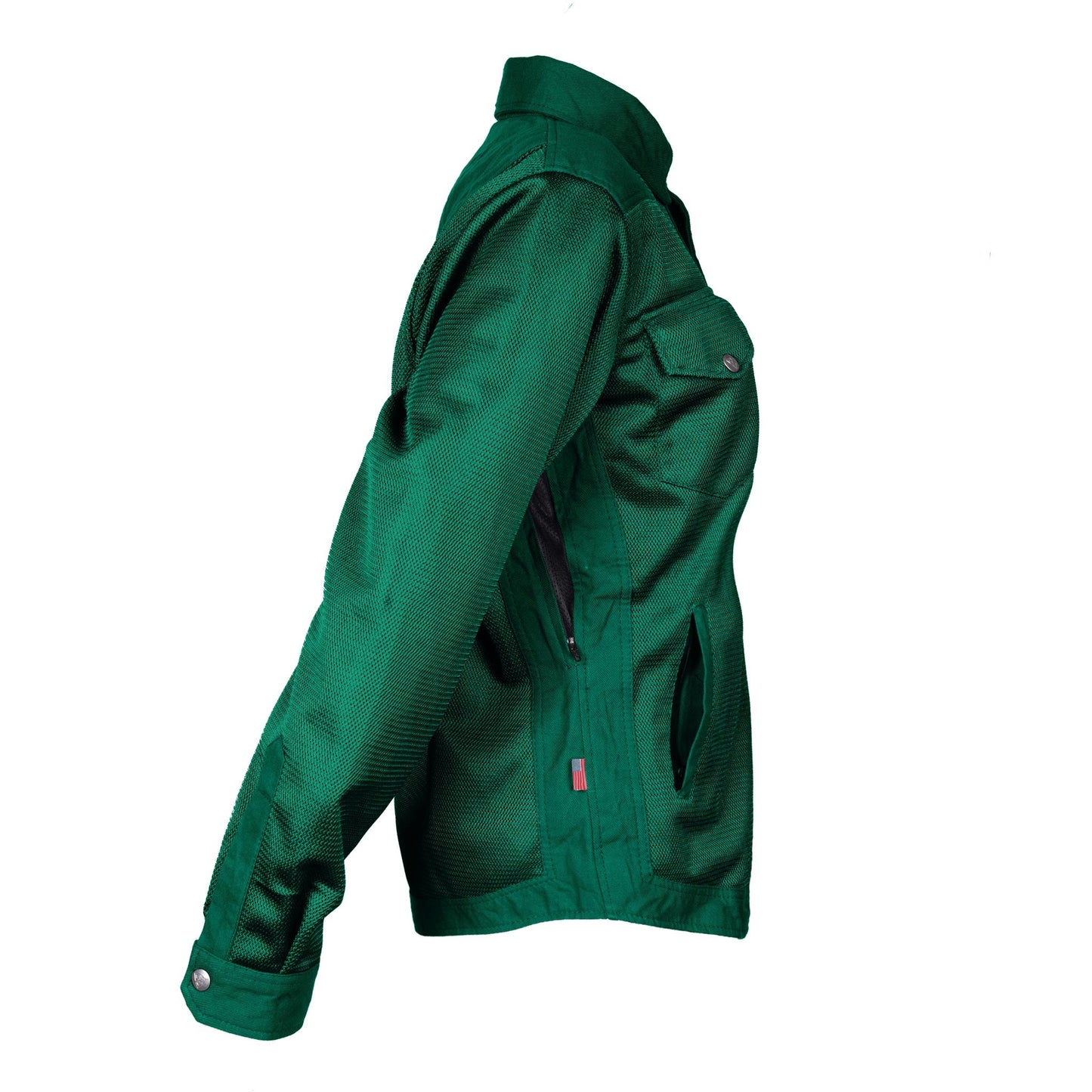 Protective Summer Mesh Shirt for Women - Dark Green Solid