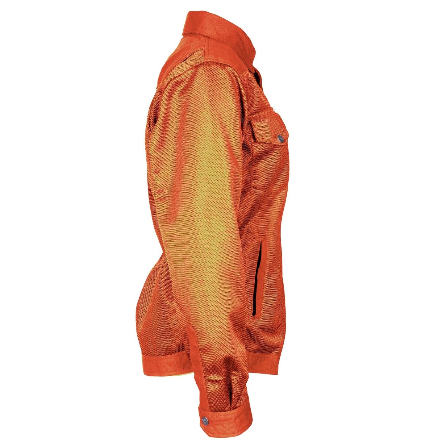 Protective Summer Mesh Shirt for Women - Orange Solid