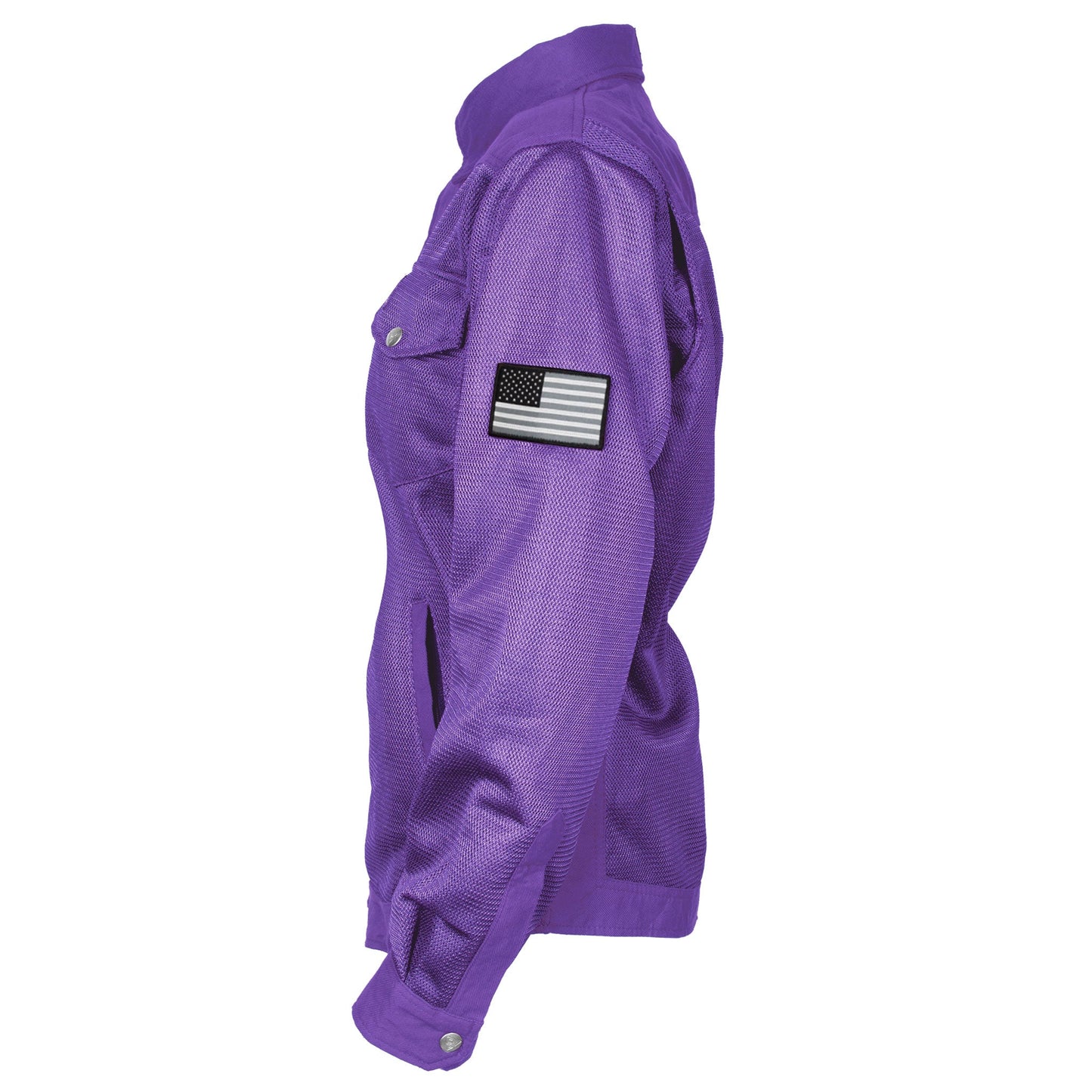 Protective Summer Mesh Shirt for Women - Purple Solid