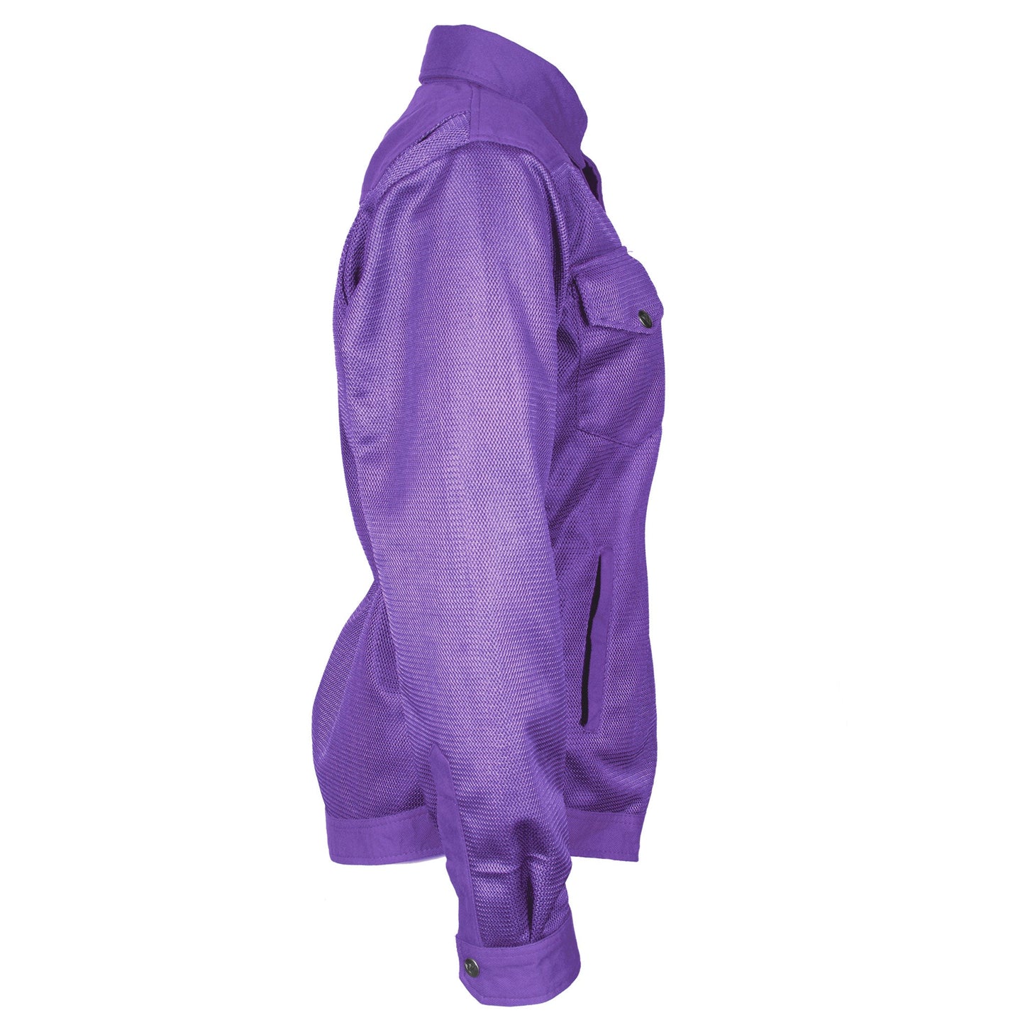 Protective Summer Mesh Shirt for Women - Purple Solid