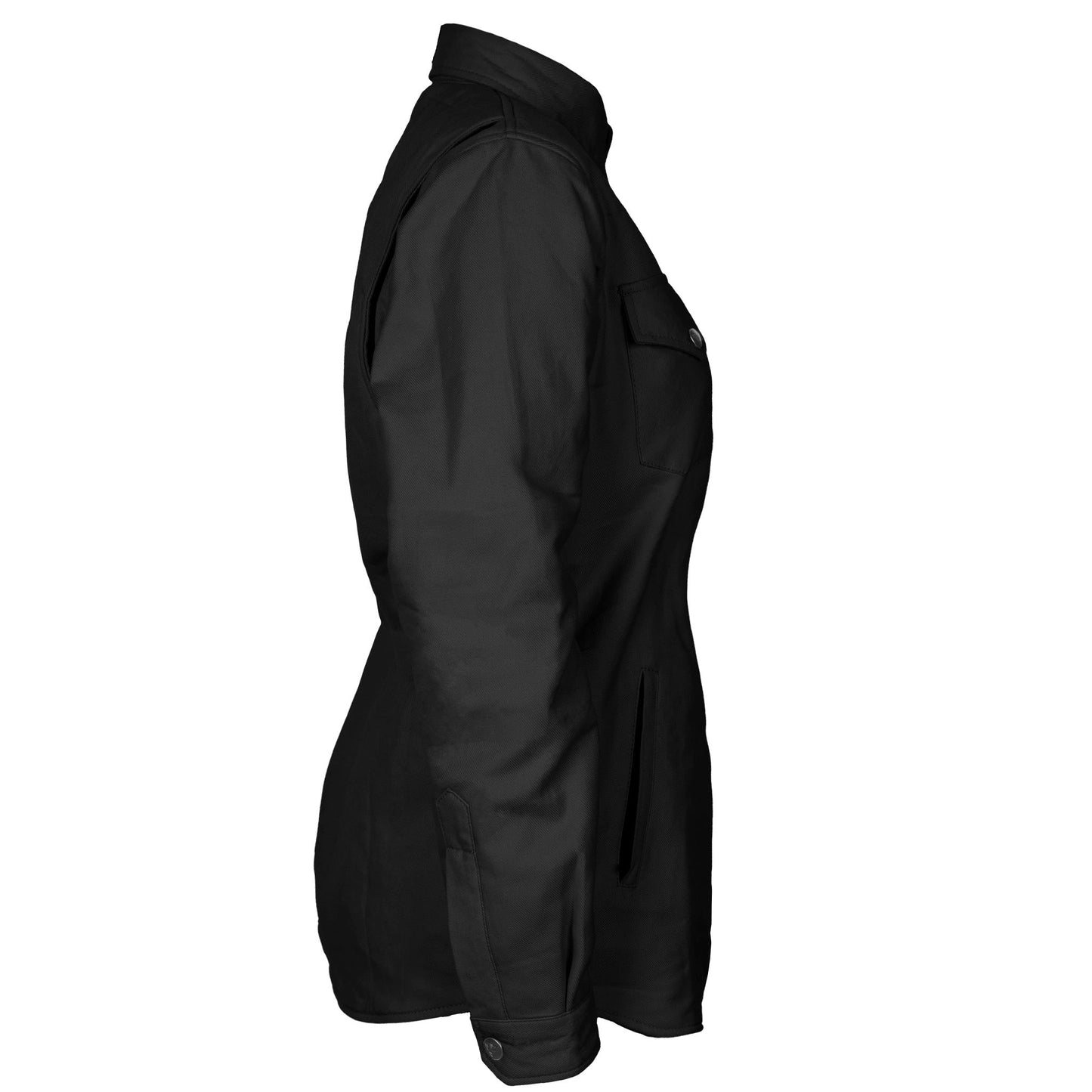 Protective Flannel Shirt for Women - Black Solid