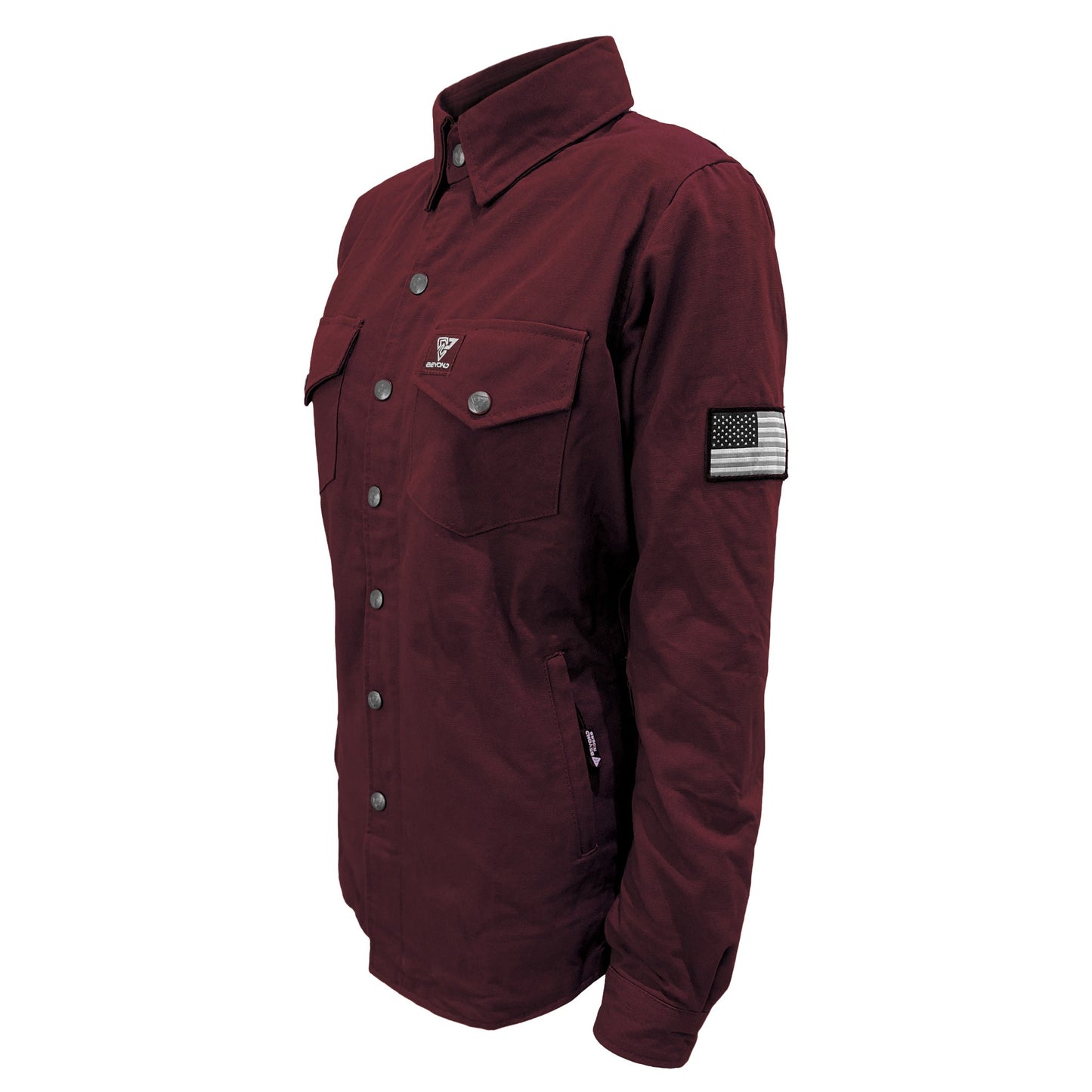 Protective Canvas Jacket for Women - Red Maroon