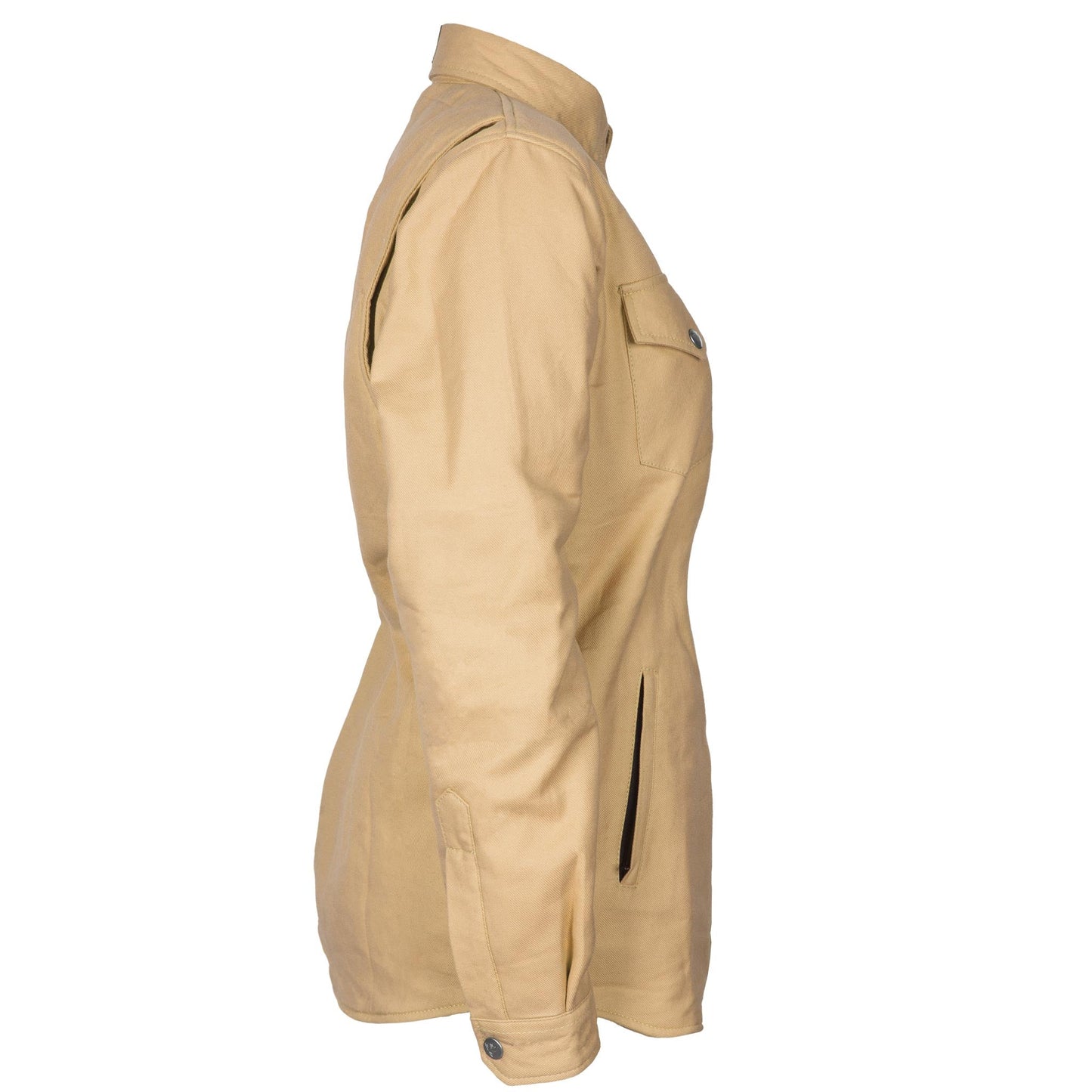Protective Flannel Shirt for Women - Khaki Solid