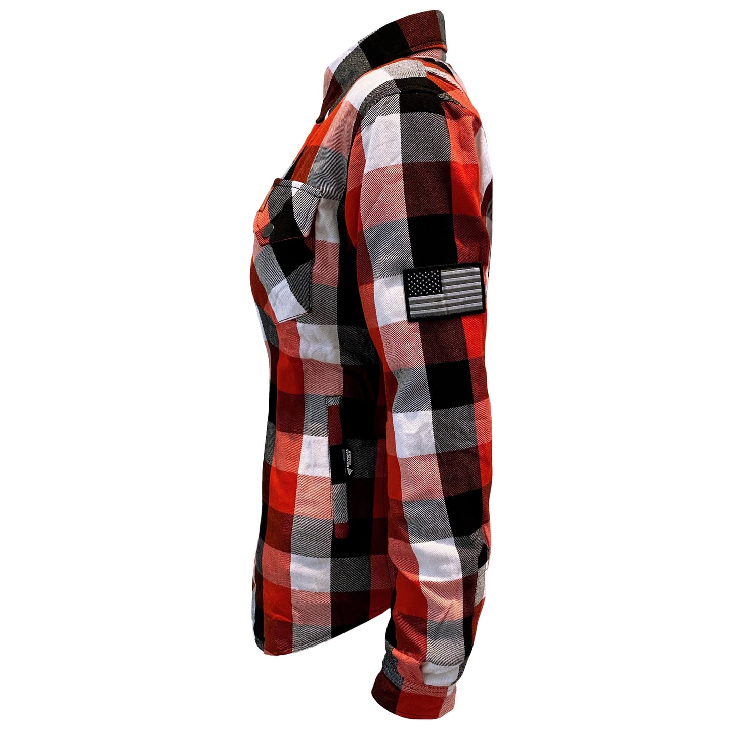 Protective Flannel Shirt for Women - Red Black White Checkered