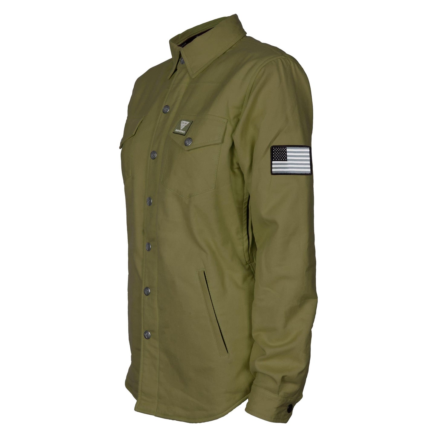 Protective Flannel Shirt for Women - Army Green Solid