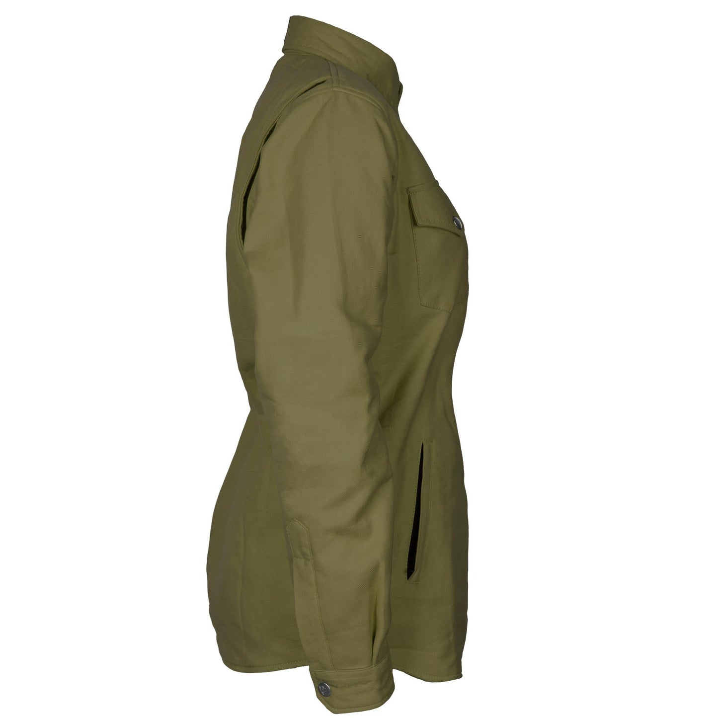 Protective Flannel Shirt for Women - Army Green Solid