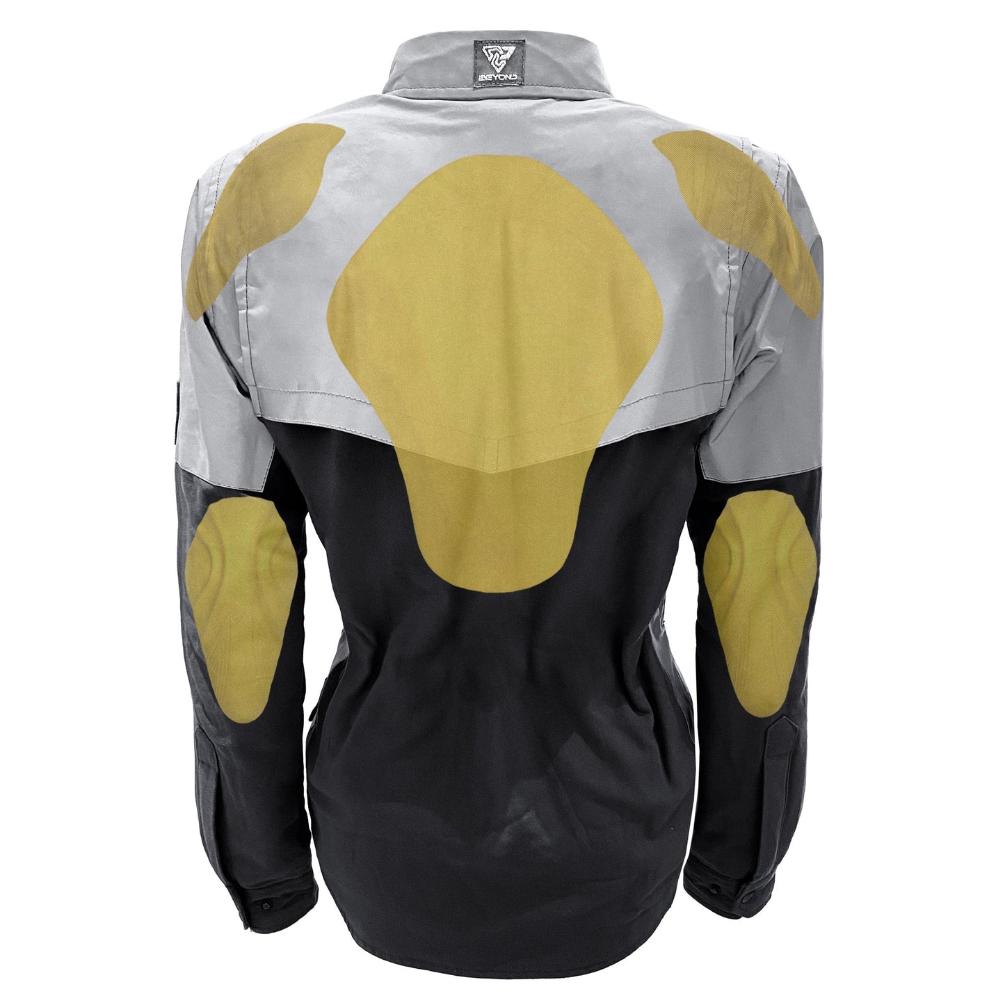 Flannel Reflective Shirt "Alloy Eclipse" for Women - Black and Silver