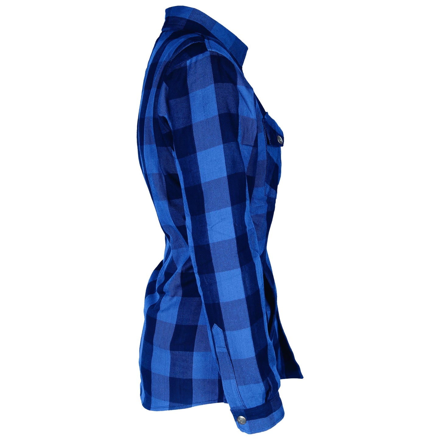 Protective Flannel Shirt for Women - Blue Checkered