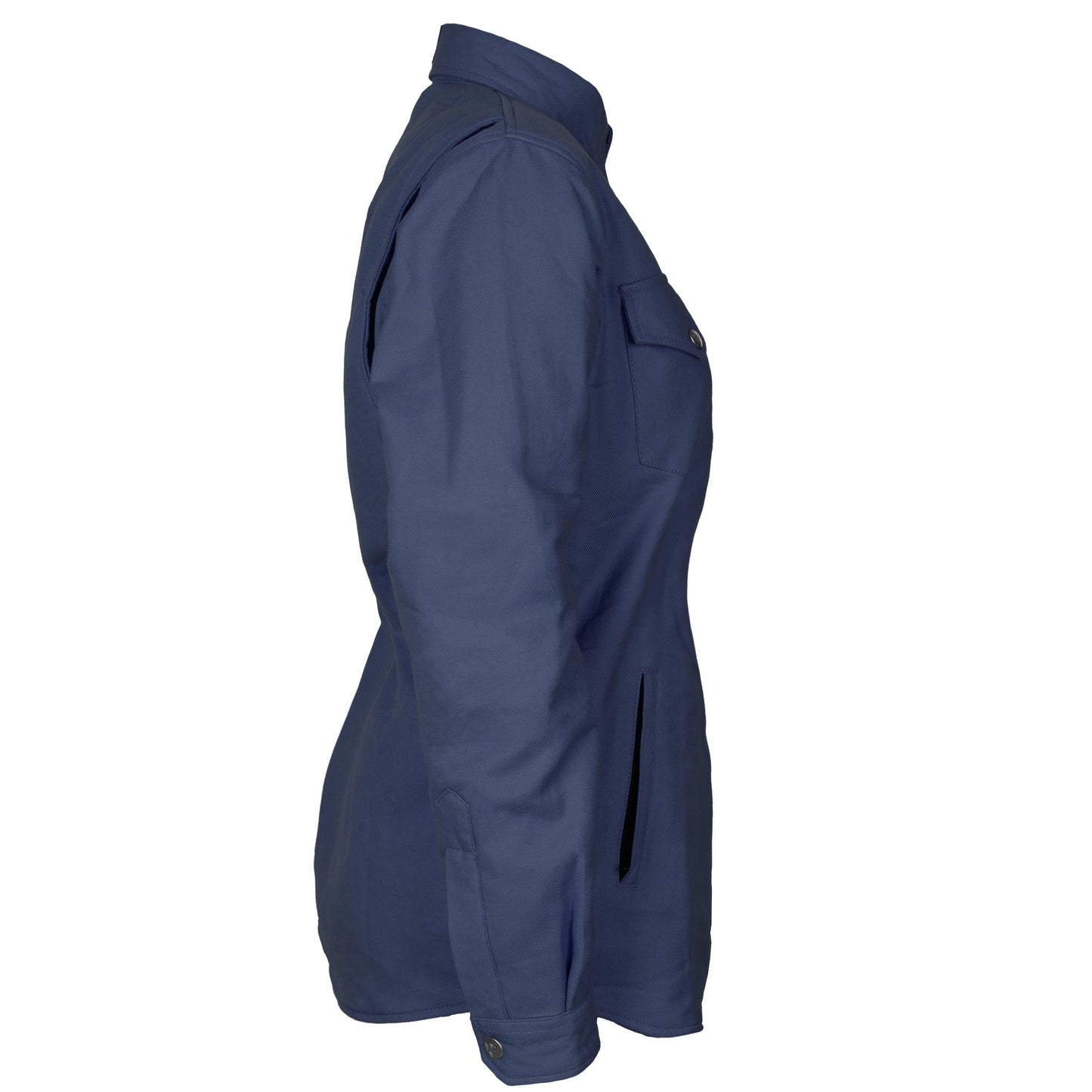 Protective Flannel Shirt for Women - Navy Blue Solid