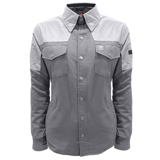 Flannel Reflective Shirt "Twilight Titanium" for Women - Grey