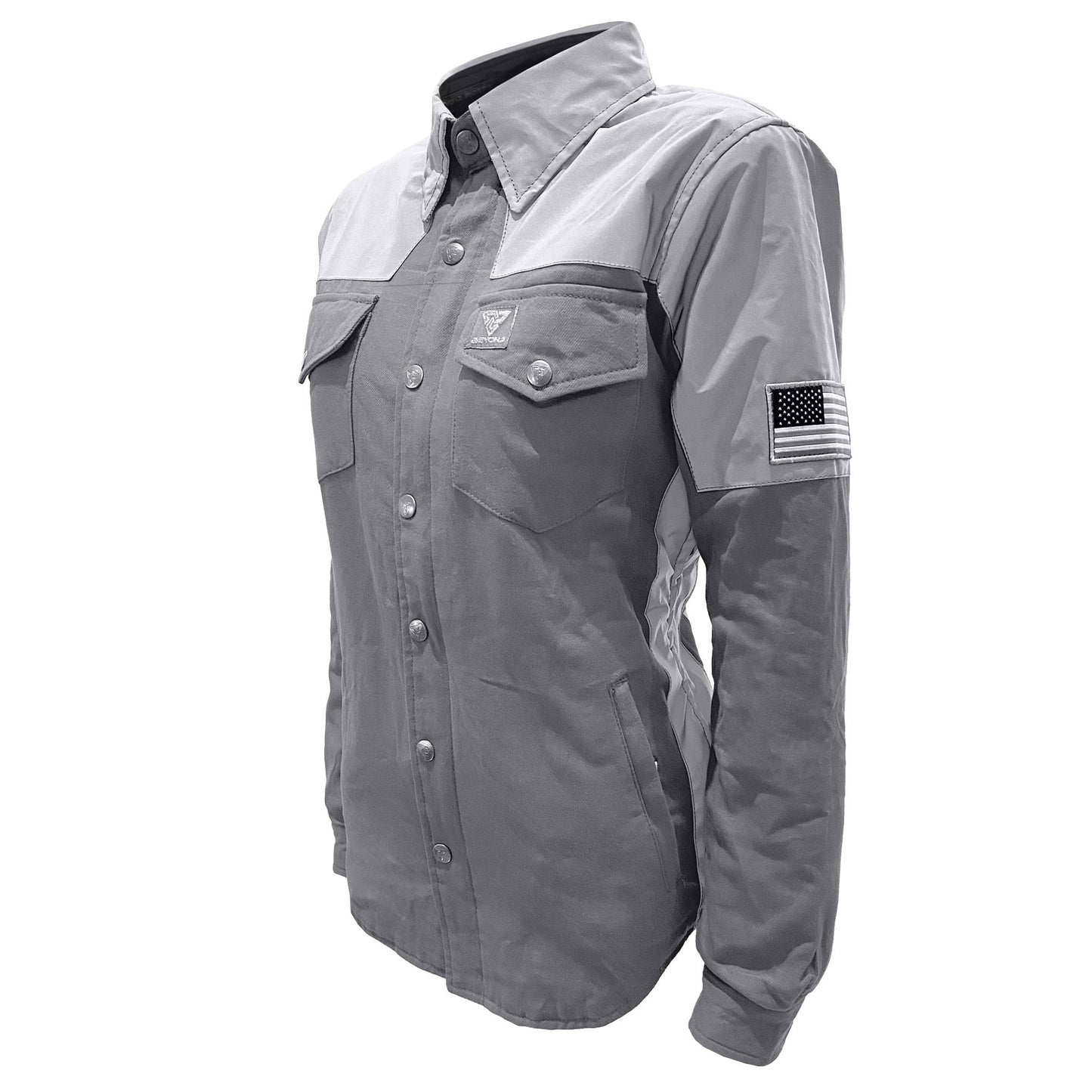 Flannel Reflective Shirt "Twilight Titanium" for Women - Grey