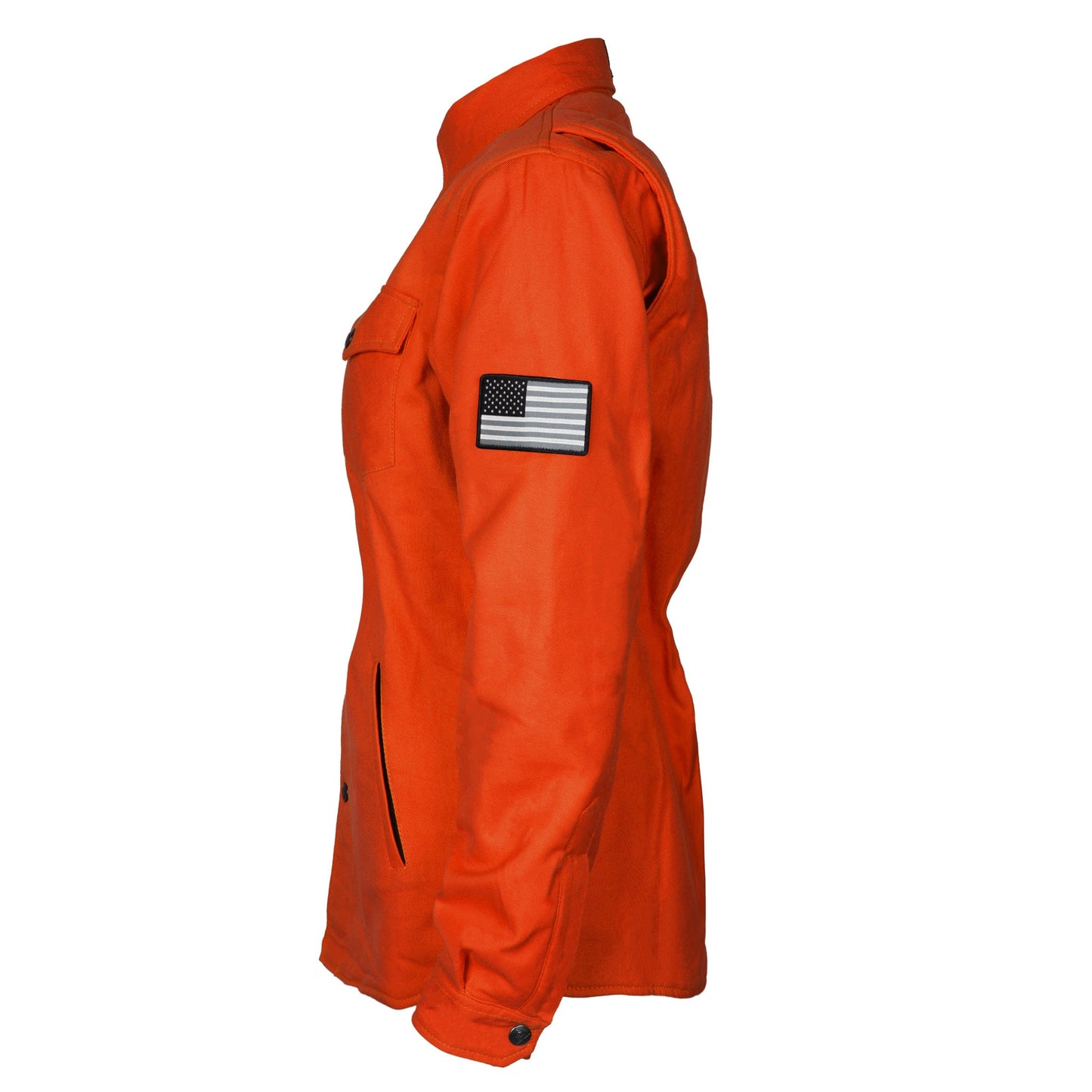 Protective Flannel Shirt for Women - Orange Solid