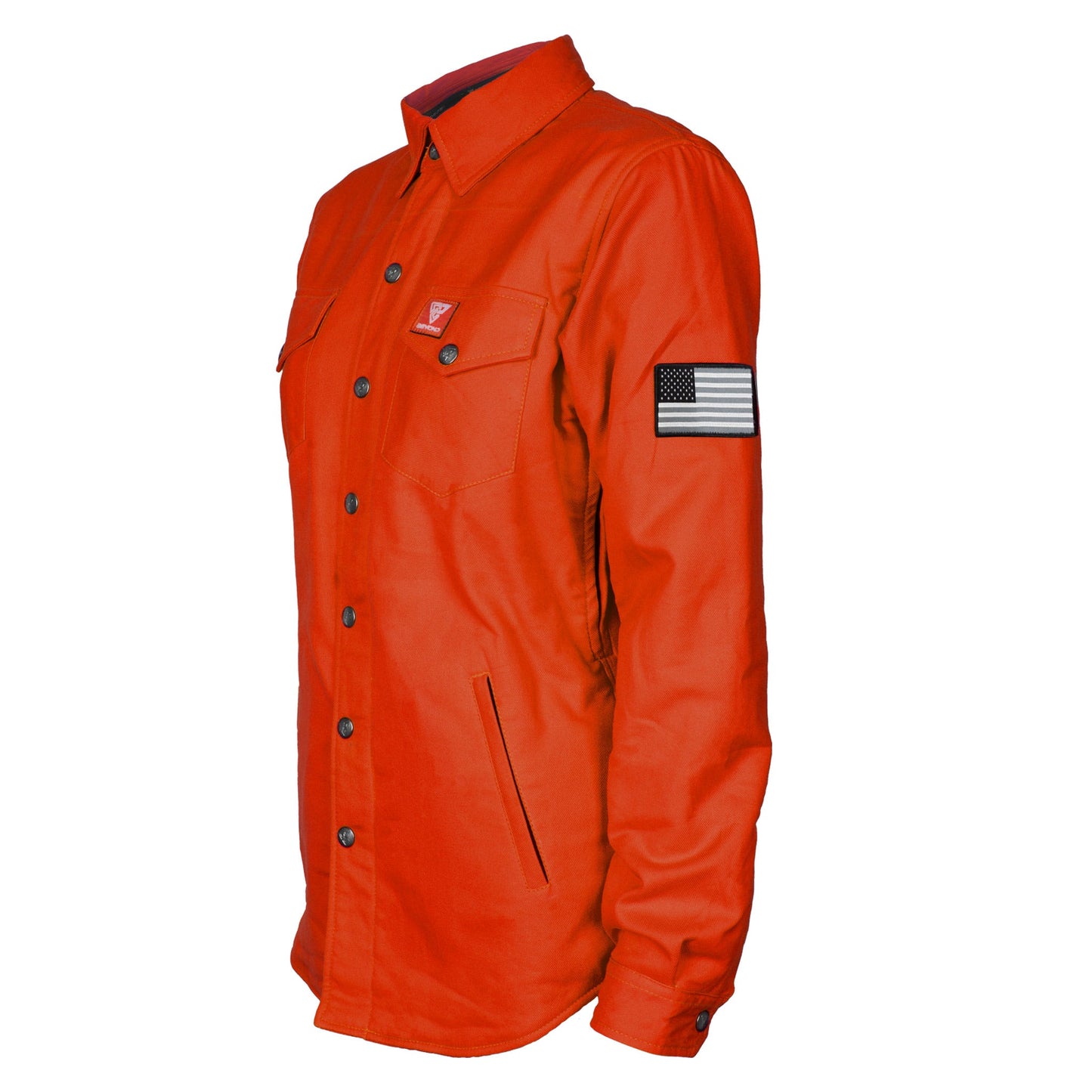 Protective Flannel Shirt for Women - Orange Solid