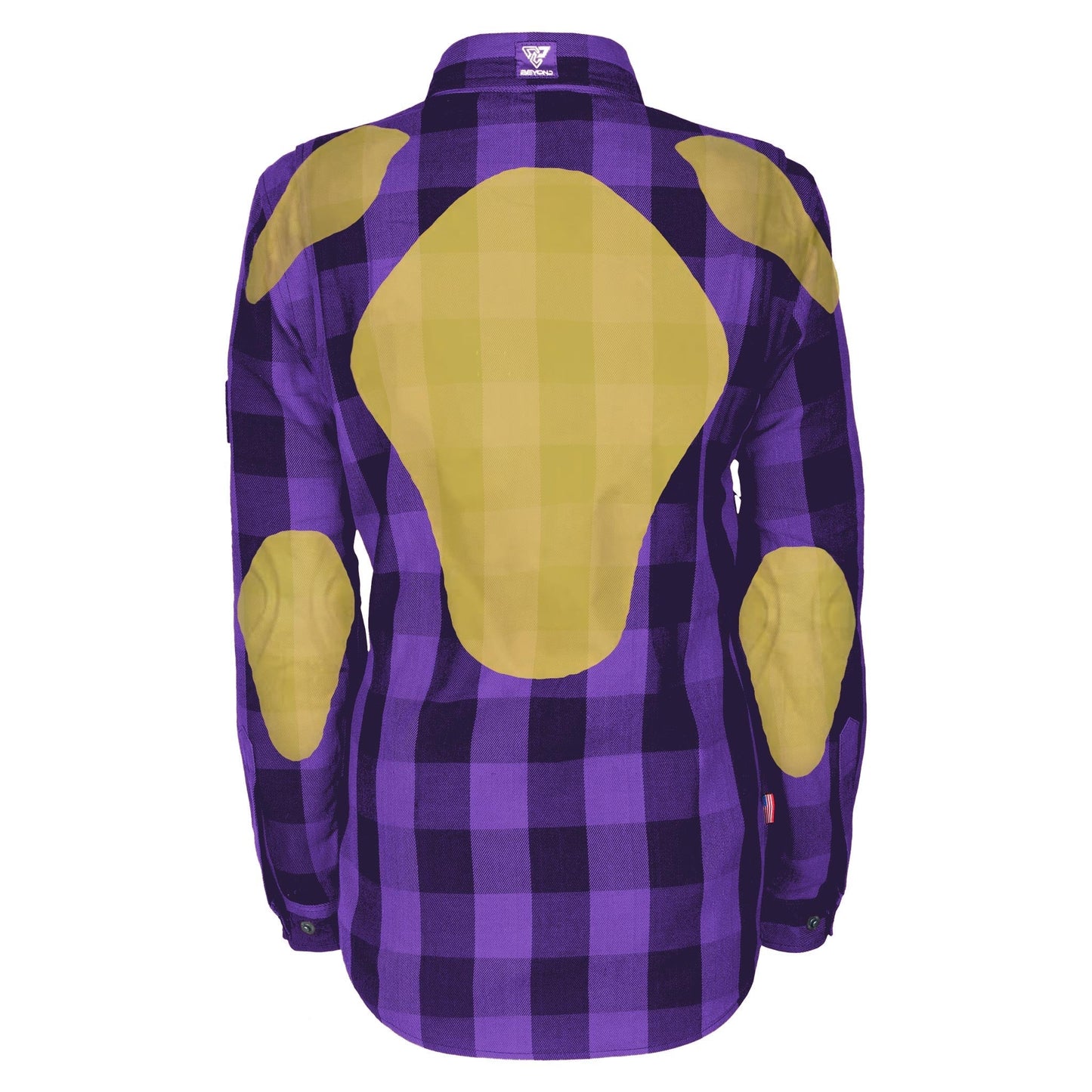 Protective Flannel Shirt for Women - Purple and Black Checkered