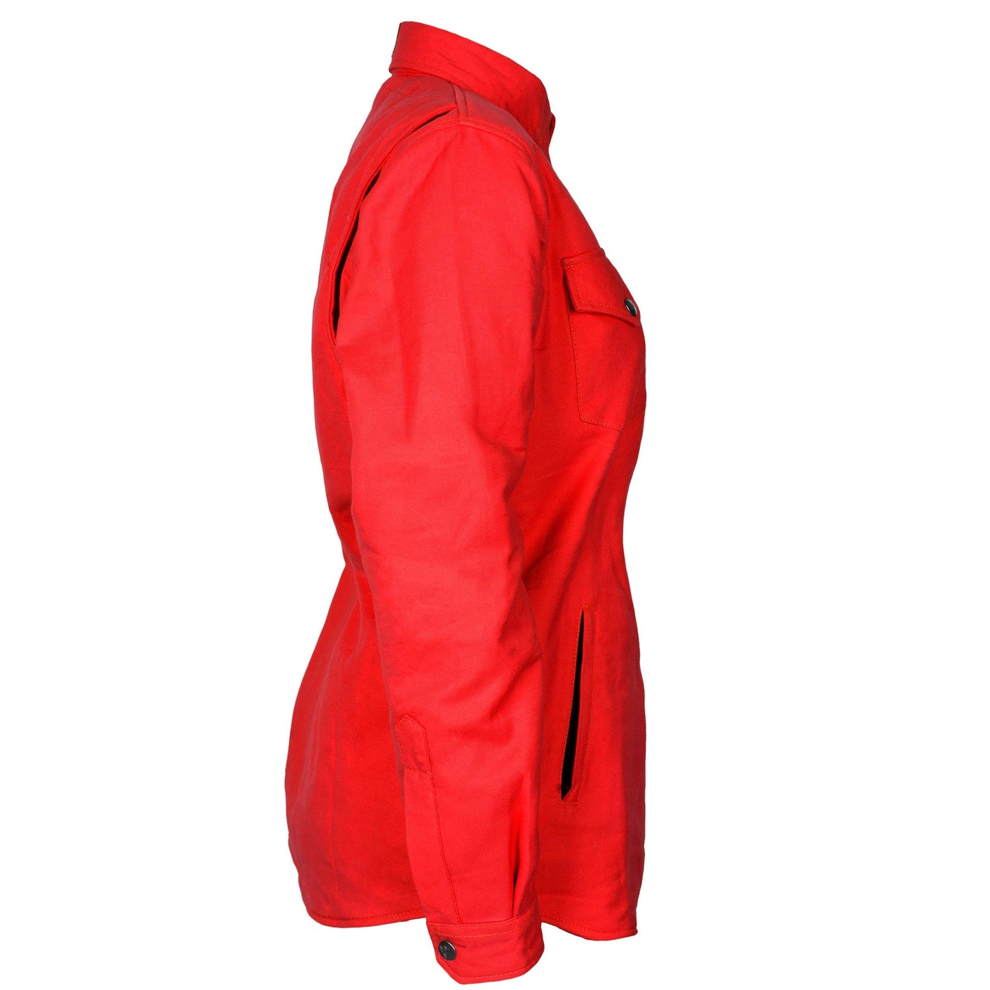 Protective Flannel Shirt for Women - Red Solid