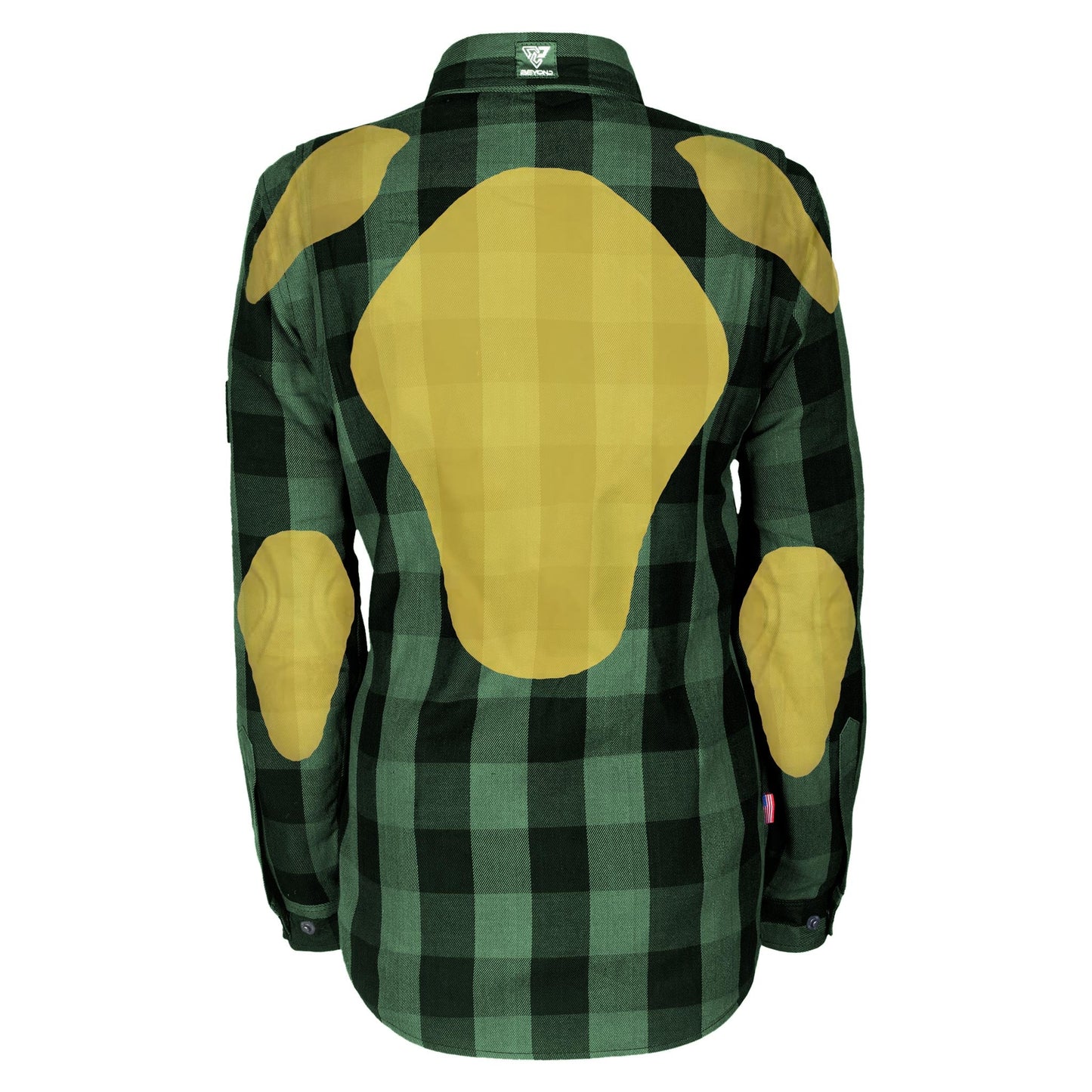 Protective Flannel Shirt for Women - Dark Green Checkered