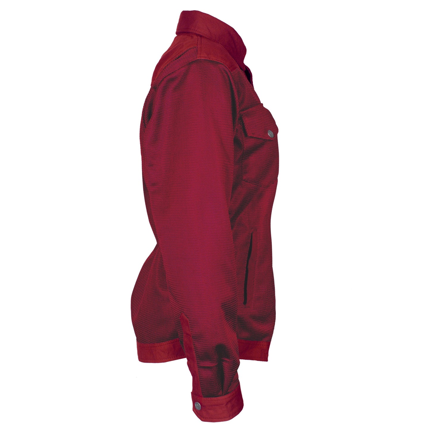 Protective Summer Mesh Shirt for Women - Red Maroon Solid