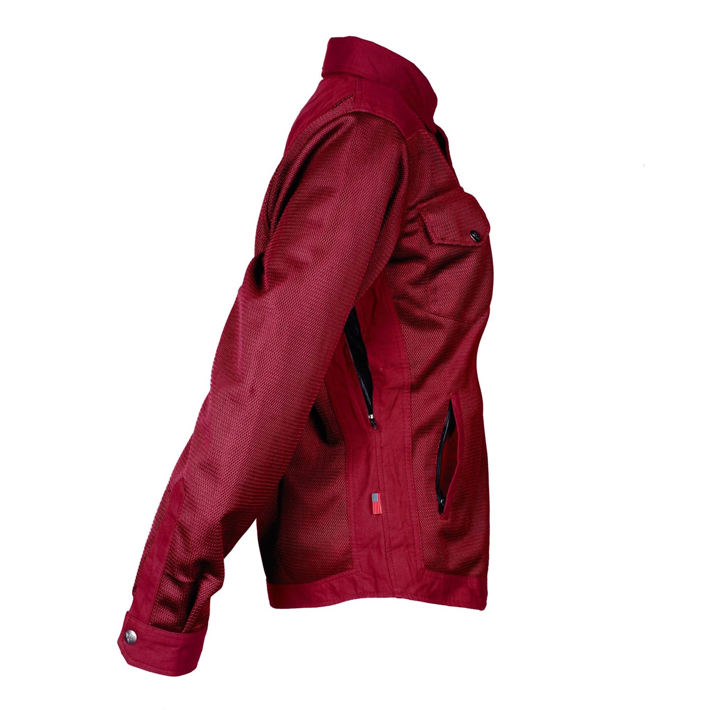 Protective Summer Mesh Shirt for Women - Red Maroon Solid
