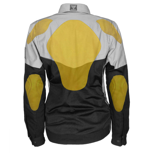 Summer Mesh Reflective Shirt "Alloy Eclipse" for Women - Black and Silver