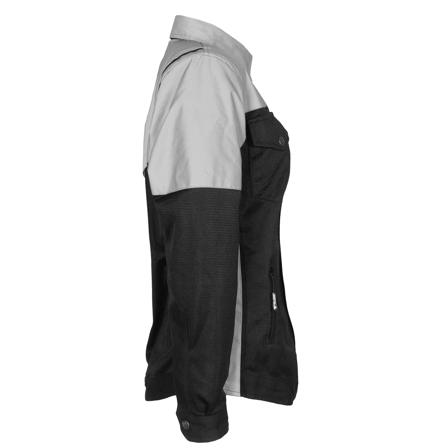 Summer Mesh Reflective Shirt "Alloy Eclipse" for Women - Black and Silver