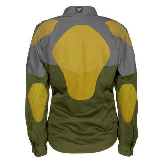 Summer Mesh Reflective Shirt Army Green Nebula for Women