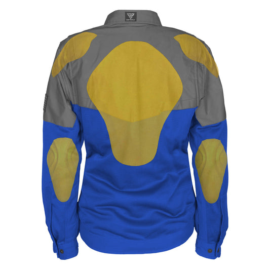 Summer Mesh Reflective Shirt Blue Nebula for Women