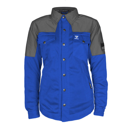 Summer Mesh Reflective Shirt Blue Nebula for Women