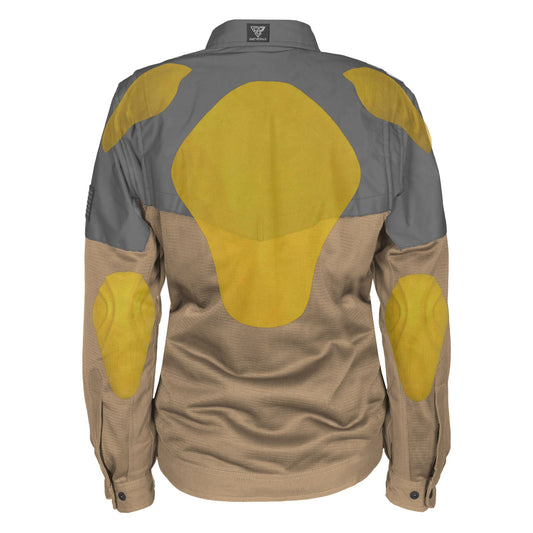 Summer Mesh Reflective Shirt Camel Nebula for Women