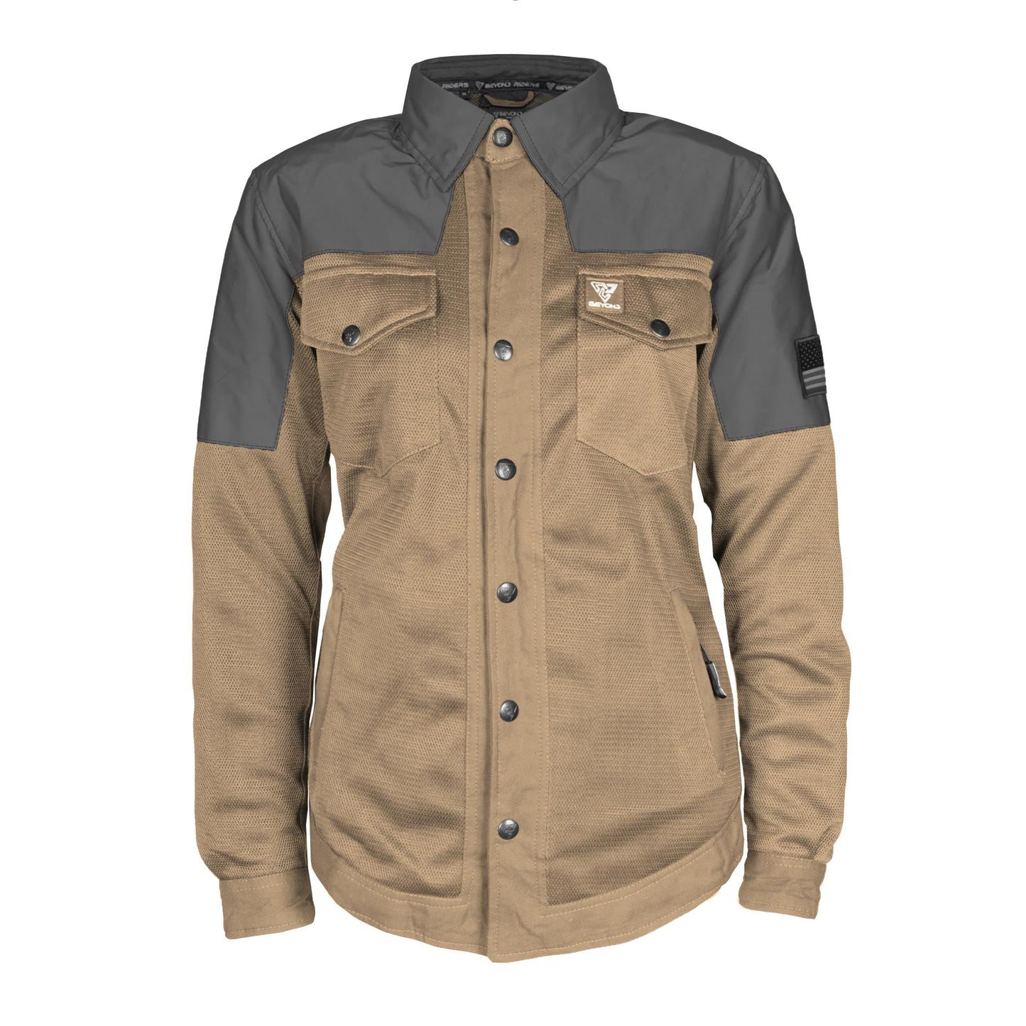 Summer Mesh Reflective Shirt Camel Nebula for Women