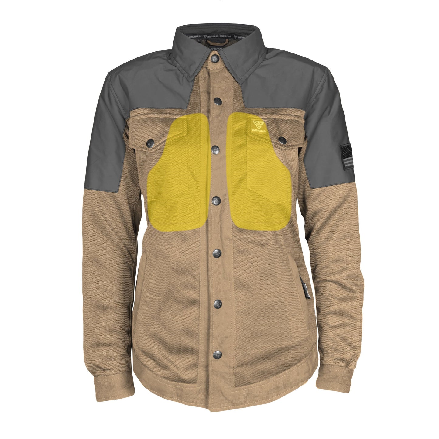 Summer Mesh Reflective Shirt Camel Nebula for Women