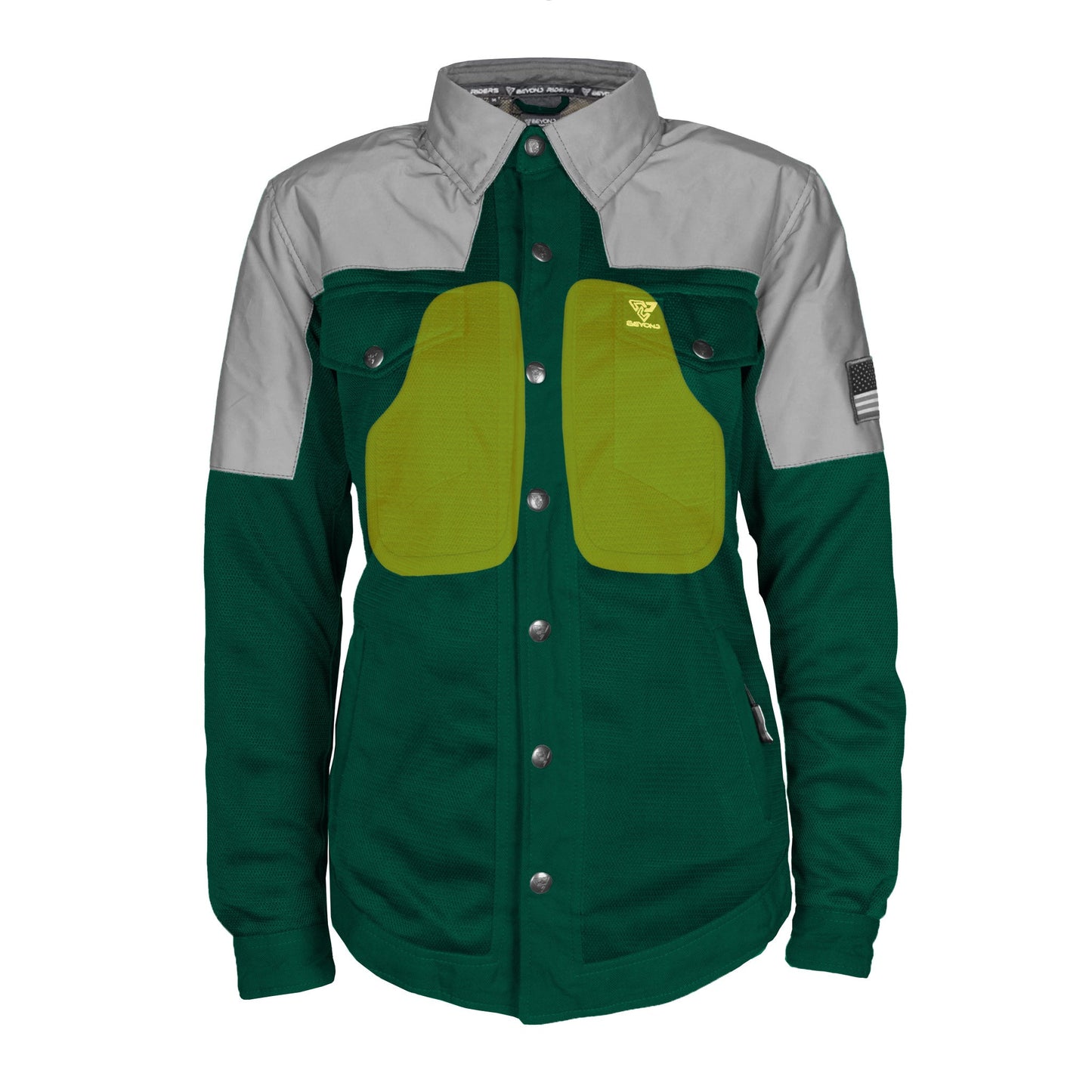 Summer Mesh Reflective Shirt Dark Green Eclipse for Women