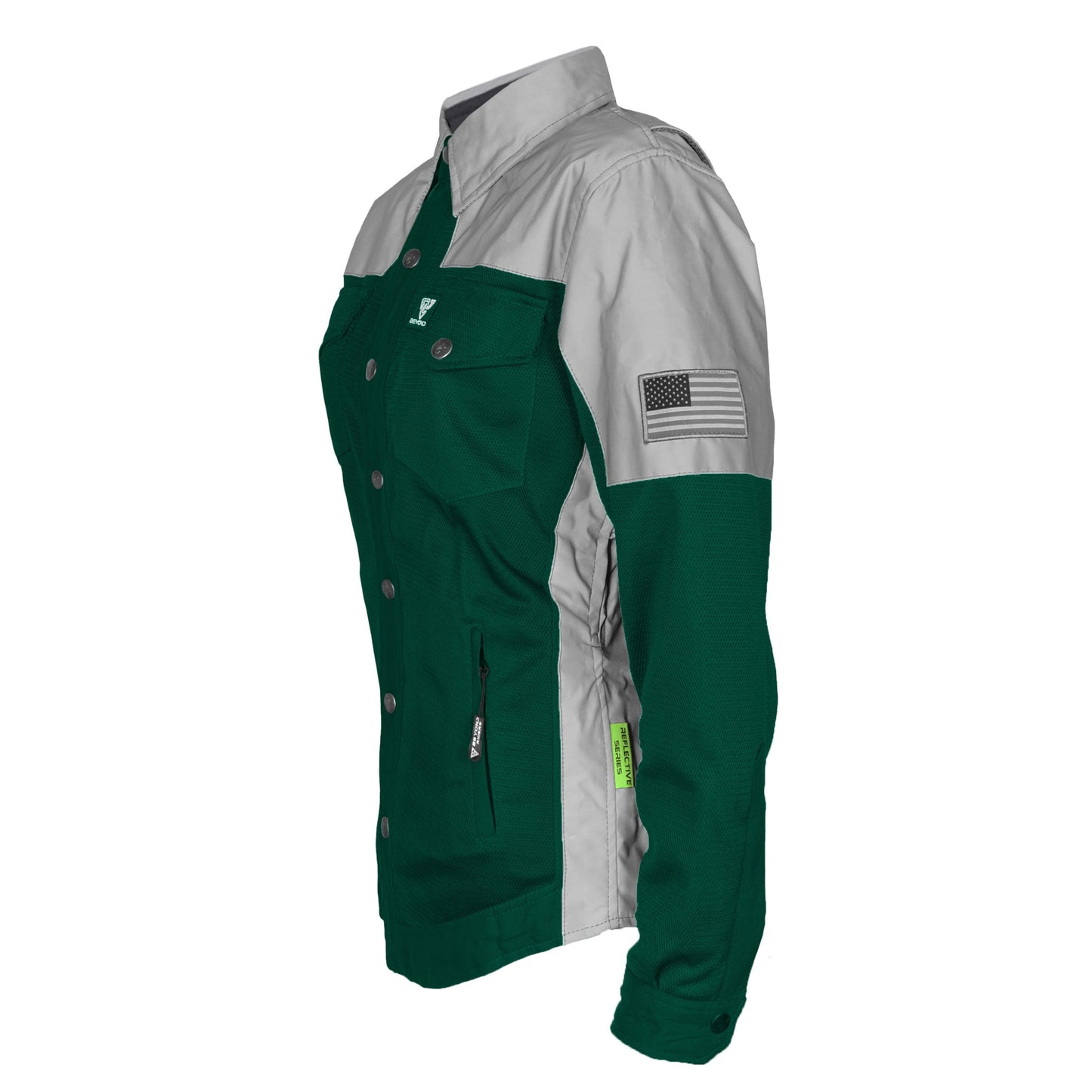 Summer Mesh Reflective Shirt Dark Green Eclipse for Women
