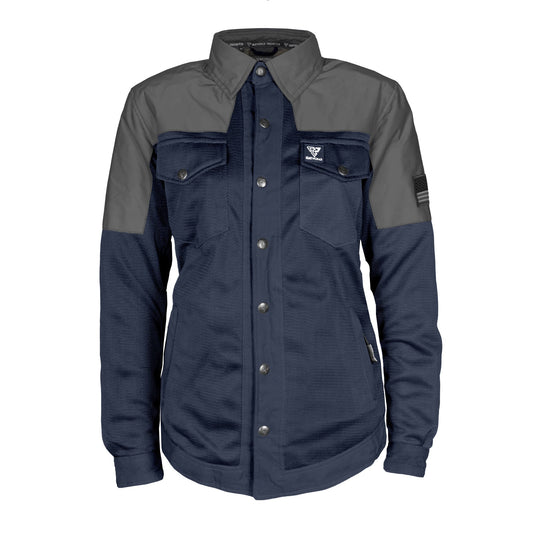 Summer Mesh Reflective Shirt Navy Blue Nebula for Women