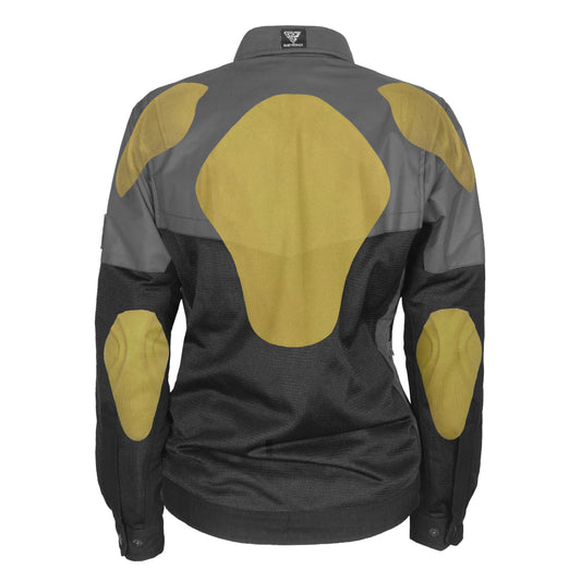 Summer Mesh Reflective Shirt "Nightfall Nebula" for Women - Black