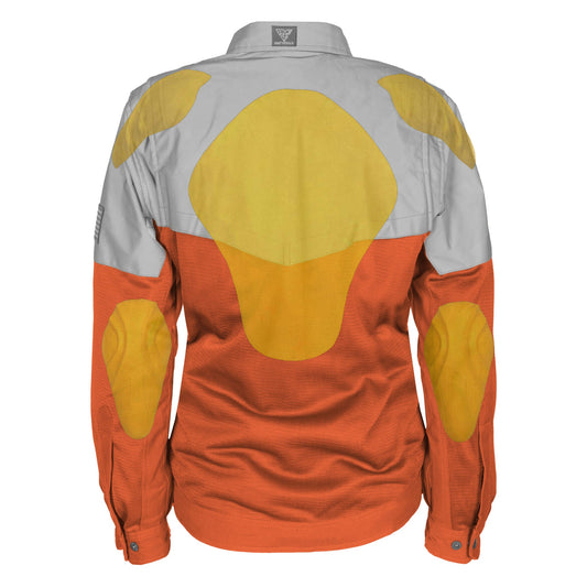 Summer Mesh Reflective Shirt Orange Eclipse for Women