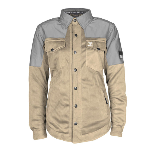 Summer Mesh Reflective Shirt Khaki Eclipse for Women
