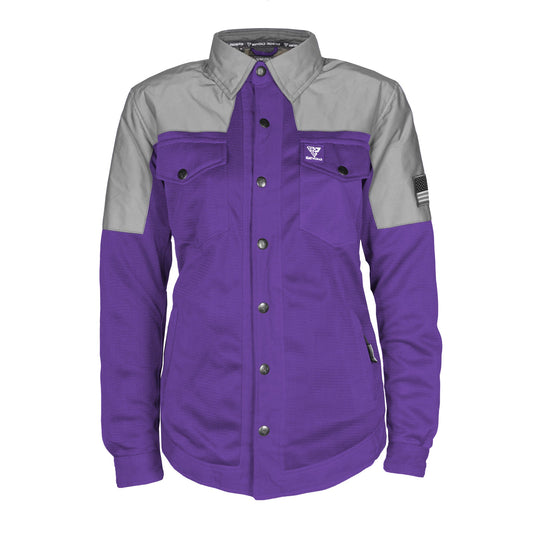 Summer Mesh Reflective Shirt Purple Eclipse for Women