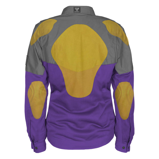 Summer Mesh Reflective Shirt Purple Nebula for Women