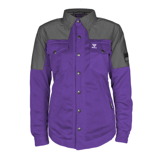 Summer Mesh Reflective Shirt Purple Nebula for Women