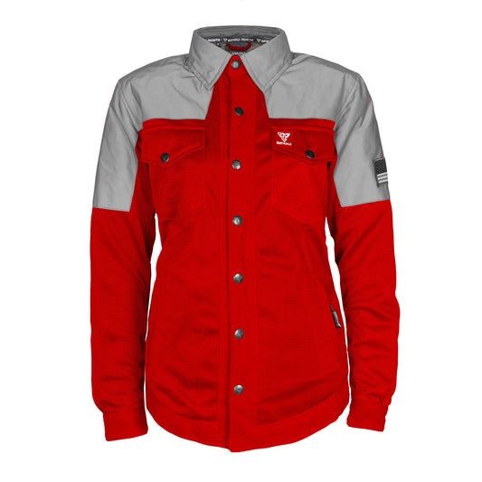 Summer Mesh Reflective Shirt Red Eclipse for Women