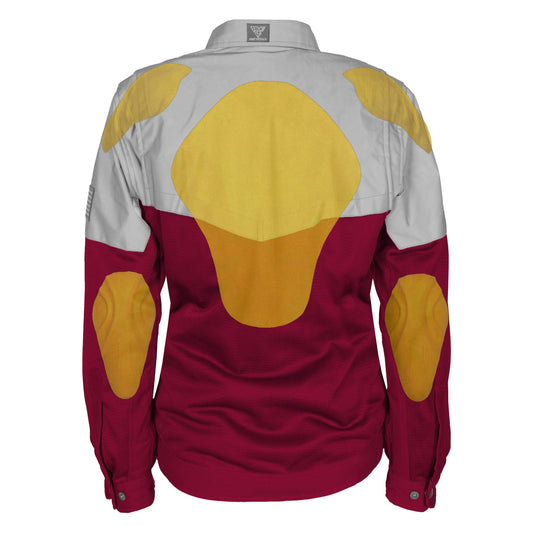 Summer Mesh Reflective Shirt Red Maroon Eclipse for Women