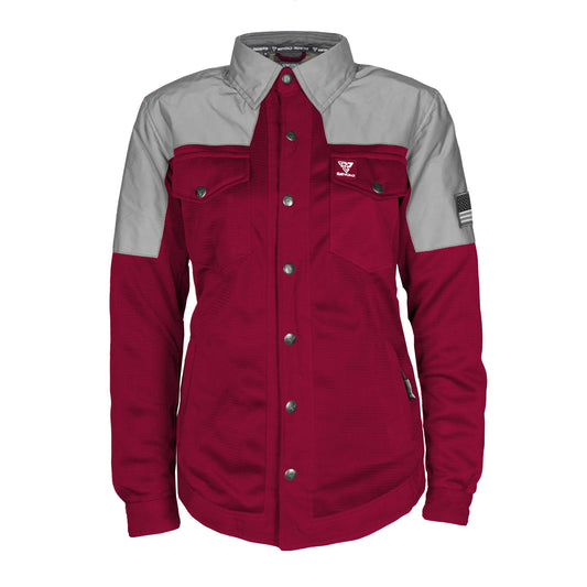 Summer Mesh Reflective Shirt Red Maroon Eclipse for Women