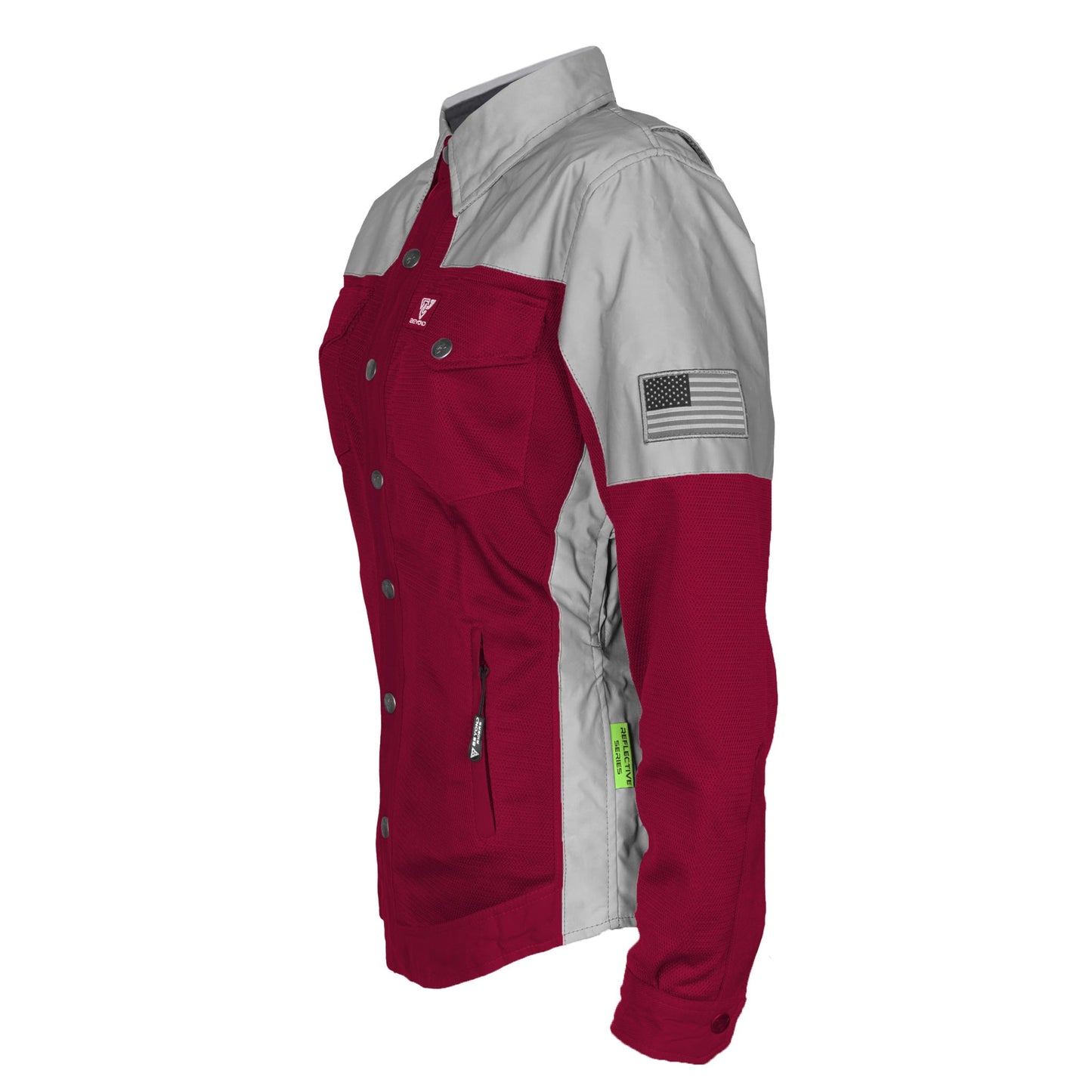 Summer Mesh Reflective Shirt Red Maroon Eclipse for Women
