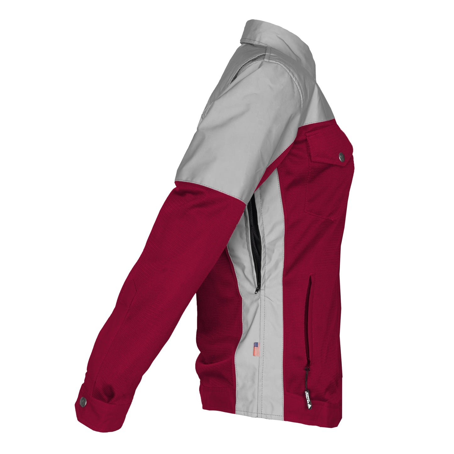 Summer Mesh Reflective Shirt Red Maroon Eclipse for Women