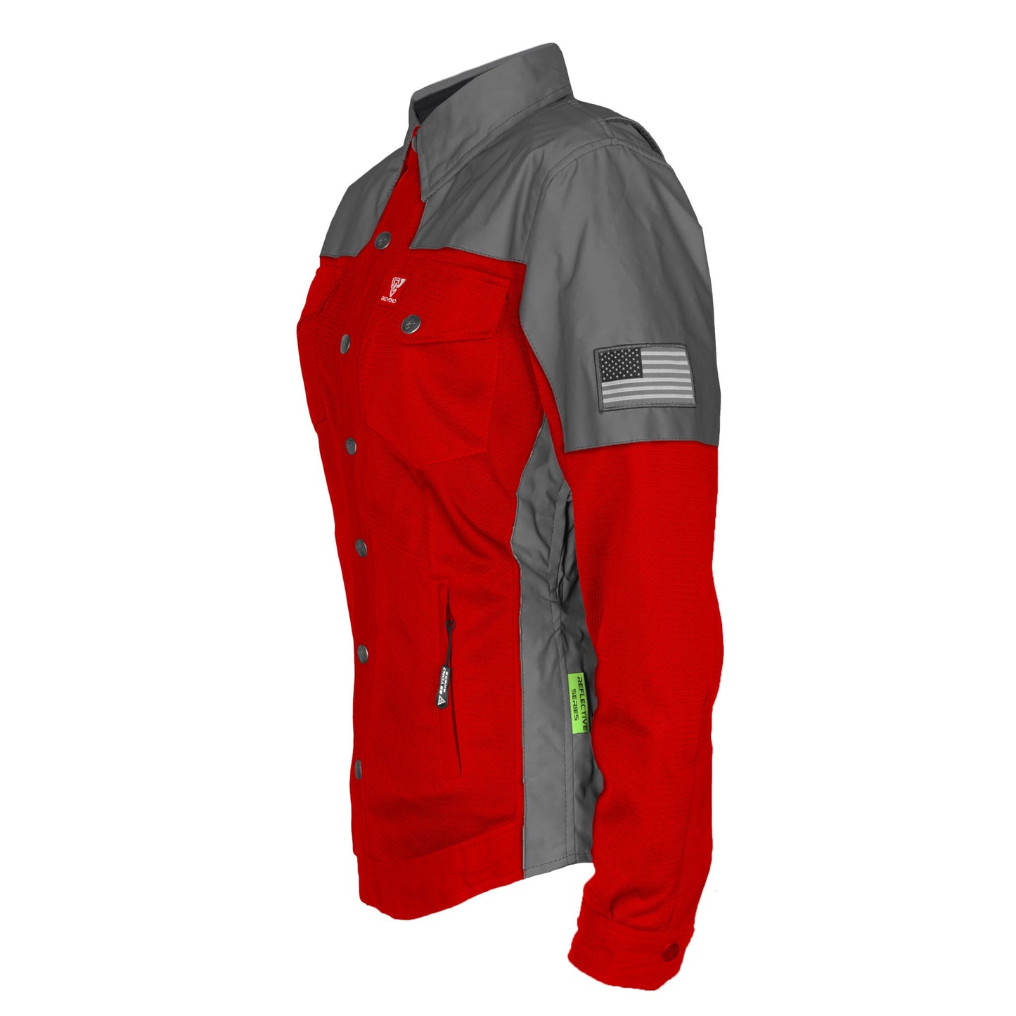 Summer Mesh Reflective Shirt Red Nebula for Women