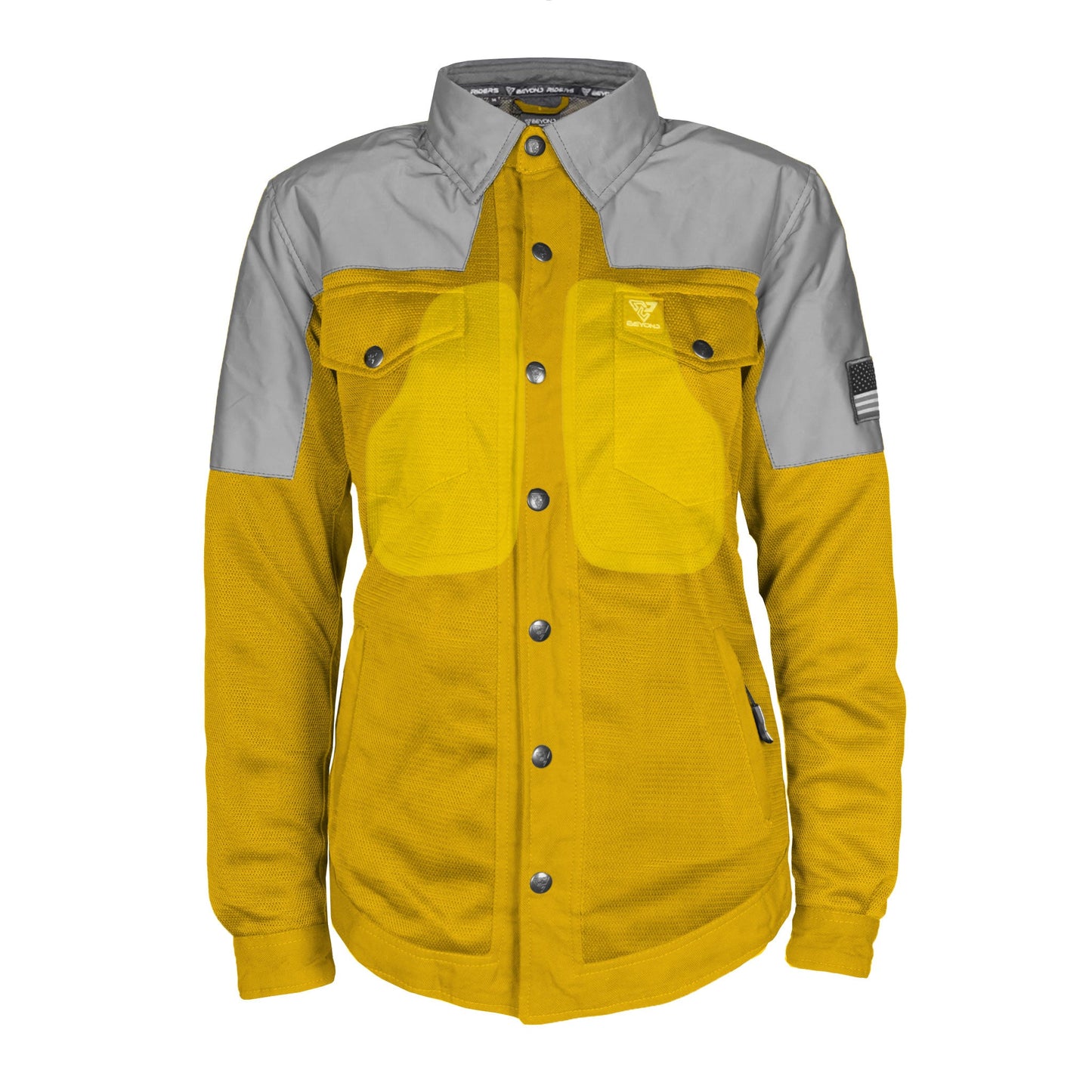 Summer Mesh Reflective Shirt Yellow Eclipse for Women