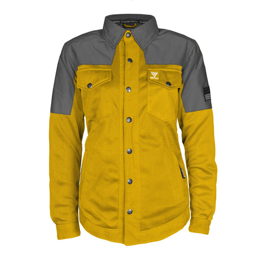 Summer Mesh Reflective Shirt Yellow Nebula for Women